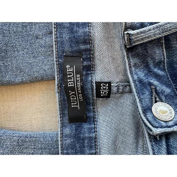 Judy Blue Mid Rise Demi Crop Bootcut Jeans Size 15 / 32 JB88249 MD - Picture 7 of 7